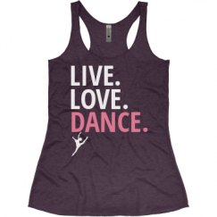Ladies Slim Fit Super Soft Racerback Triblend Tank