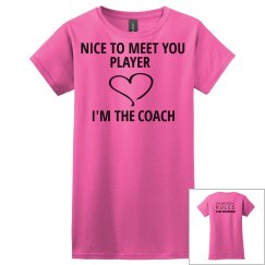 NICE TO MEET YOU PLAYER pink T-shirt