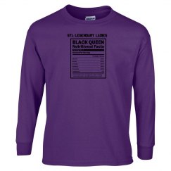 Nutritional Facts Long Sleeve Tee - Purple