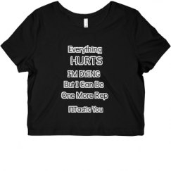 Ladies Slim Fit Crop Top Tee