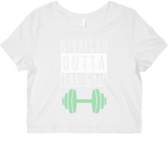 Ladies Slim Fit Crop Top Tee