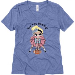 Ladies Relaxed Fit Super Soft Triblend V-Neck Tee