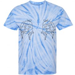 DOUBLE MONIKER BLK TIE DYE TEE