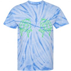 DOUBLE GREEN MONIKER TIE DYE TEE