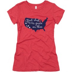 Ladies Slim Fit Super Soft Triblend Tee