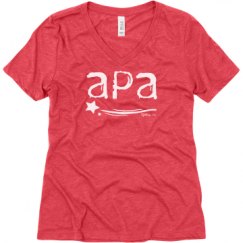 Ladies Relaxed Fit Super Soft Triblend V-Neck Tee