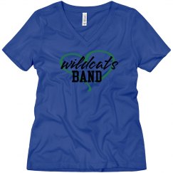 Wildcats Band Love V-Neck White 