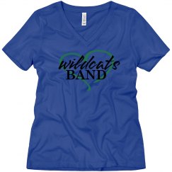 CUSTOM Wildcats Band Love V-Neck White