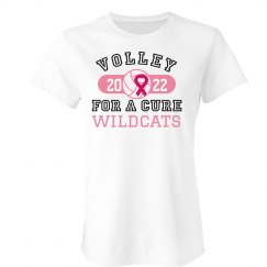 Wildcats Volleyball Breast Cancer Volley White