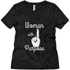 Ladies Relaxed Fit V-Neck Tee