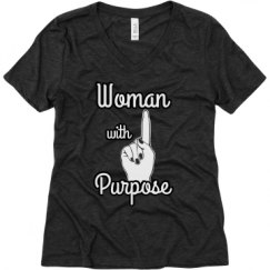 Ladies Relaxed Fit Super Soft Triblend V-Neck Tee