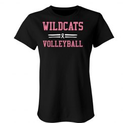 Wildcats Volleyball Breast Cancer Awareness Black
