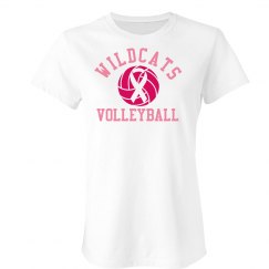 Wildcats Volleyball Breast Cancer White 2