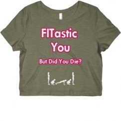 Ladies Slim Fit Crop Top Tee