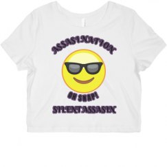 Ladies Slim Fit Crop Top Tee