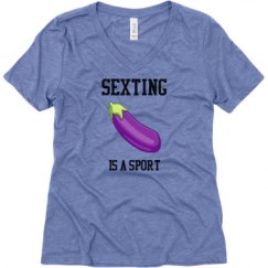 Ladies Relaxed Fit Super Soft Triblend V-Neck Tee