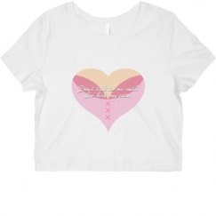 Ladies Slim Fit Crop Top Tee