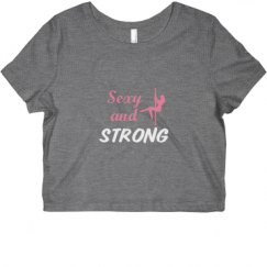 Ladies Slim Fit Crop Top Tee