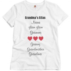 Grandma's name shirt