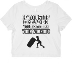 Ladies Slim Fit Crop Top Tee