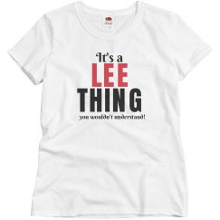 It's a Lee thing