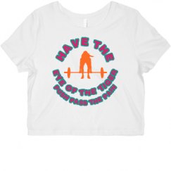 Ladies Slim Fit Crop Top Tee