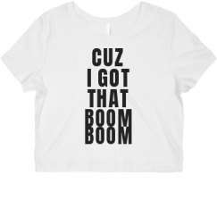 Ladies Slim Fit Crop Top Tee