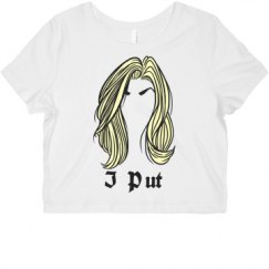 Ladies Slim Fit Crop Top Tee