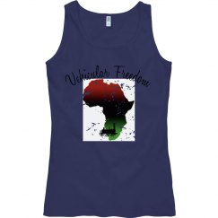 Green muscle tee w/African graphic 