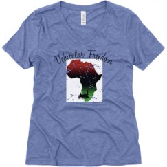 Ladies Relaxed Fit Super Soft Triblend V-Neck Tee