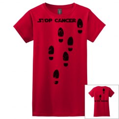 Stop Cancer! Cyber Pink tee w/Black Graphic 