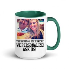 15oz Ceramic Mug with Color Inside