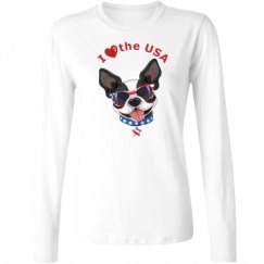 Ladies Relaxed Fit Basic Long Sleeve Tee