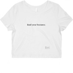 Ladies Slim Fit Crop Top Tee