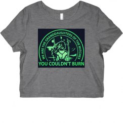 Ladies Slim Fit Crop Top Tee