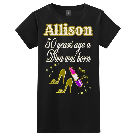 50 YEAR OLD DIVA DAZZLING DESIGN