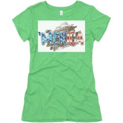 Ladies Slim Fit Super Soft Triblend Tee