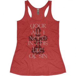 Ladies Slim Fit Super Soft Racerback Triblend Tank