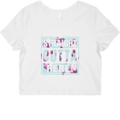 Ladies Slim Fit Crop Top Tee