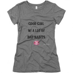 Ladies Slim Fit Super Soft Triblend Tee