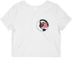 Ladies Slim Fit Crop Top Tee