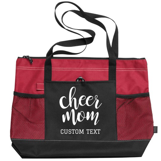 Custom Cheer Mom Zippered Tote 