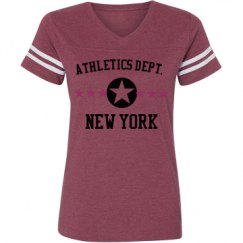 Ladies Relaxed Fit Vintage Sports Tee
