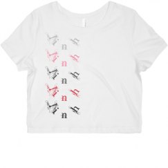 Ladies Slim Fit Crop Top Tee