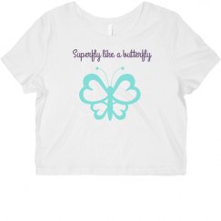 Ladies Slim Fit Crop Top Tee