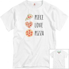Piece, Love & Pizza Unisex grey