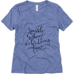Ladies Relaxed Fit Super Soft Triblend V-Neck Tee