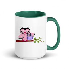 15oz Ceramic Mug with Color Inside