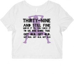 Ladies Slim Fit Crop Top Tee