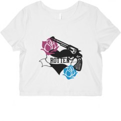 Ladies Slim Fit Crop Top Tee